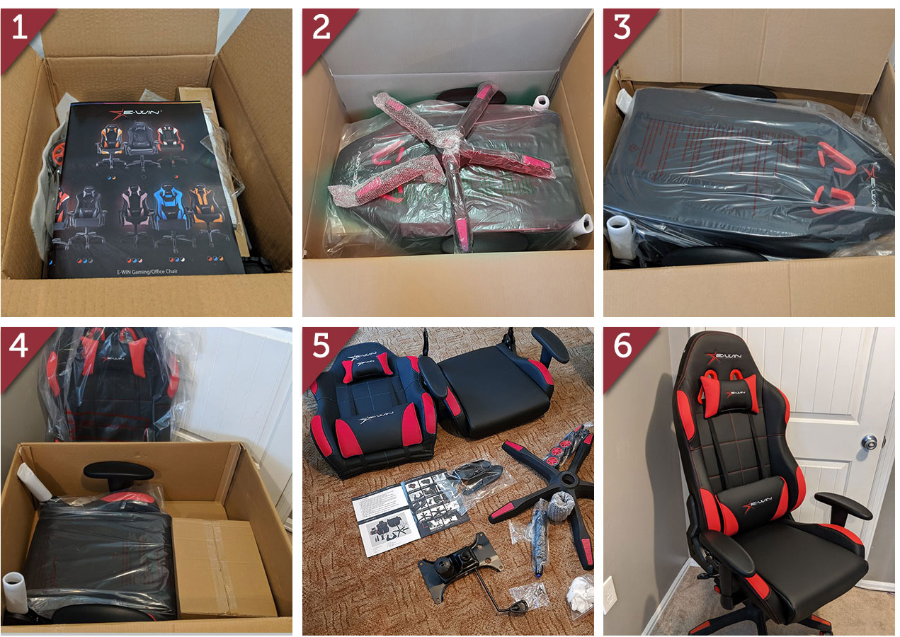 Package of E-WIN Gaming Chairs