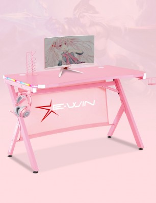 E-WIN 2.0 Edition RGB Pink Gaming Desk