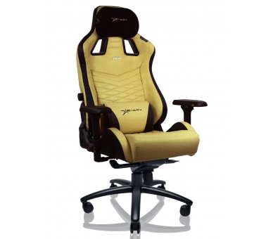 E-WIN FLASH XL SIZE SERIES FLI ERGONOMIC GOLD COMPUTER GAMING OFFICE CHAIR WITH FREE CUSHIONS