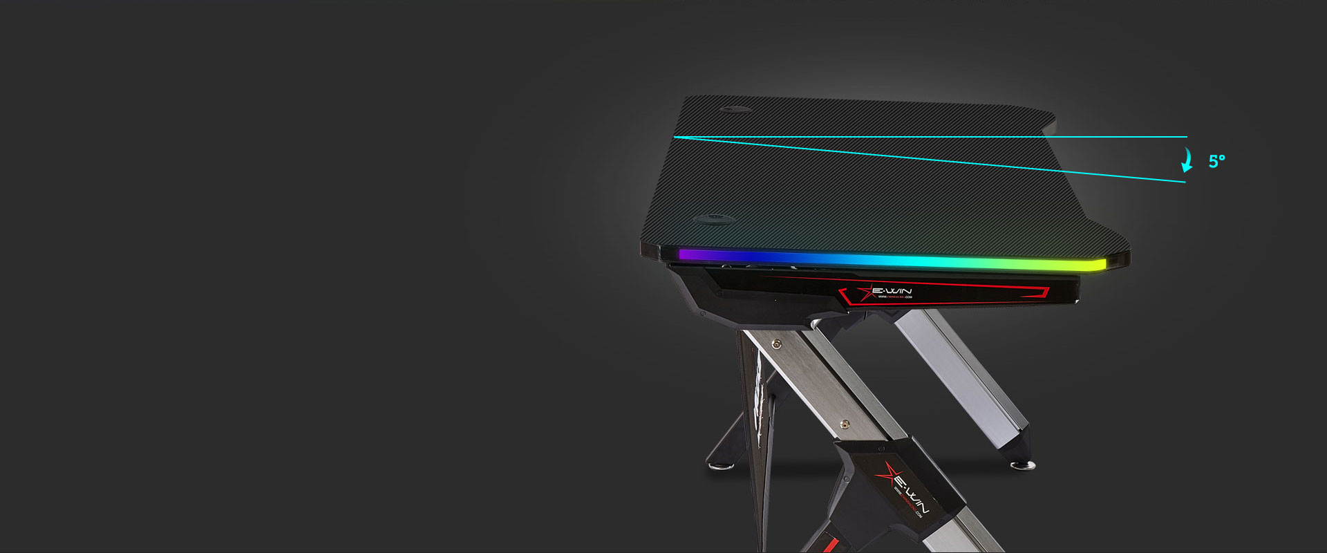 E-WIN RGB Gaming Desk