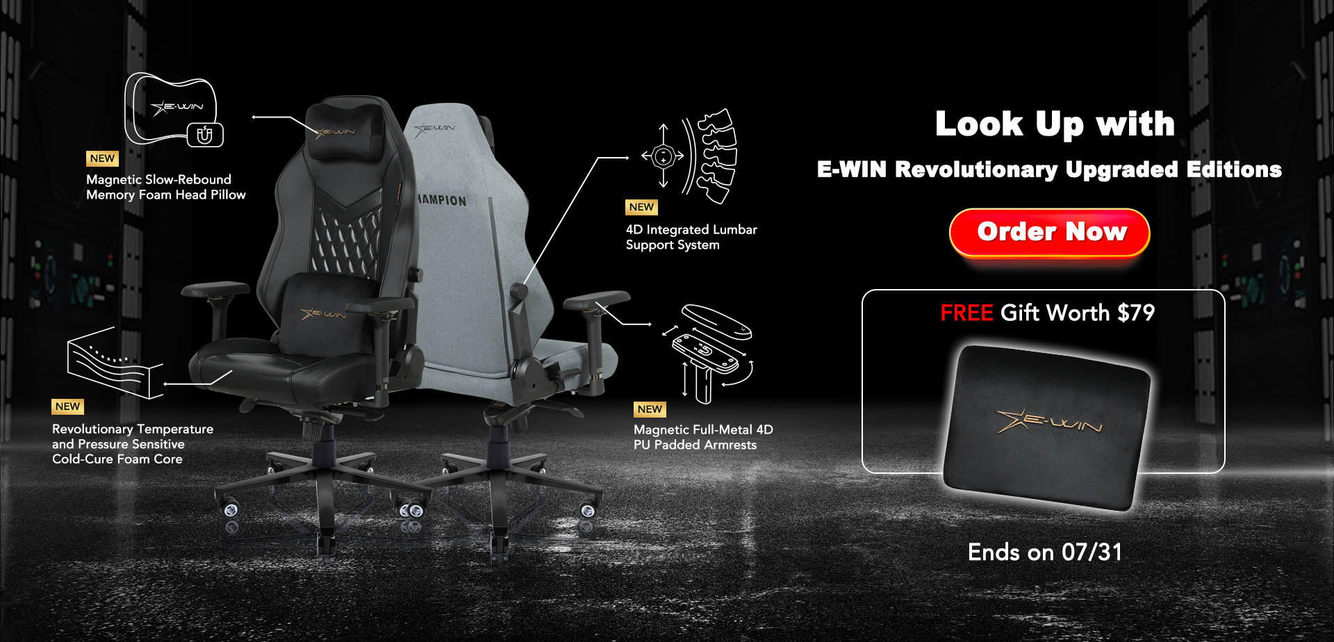 E-Win revolutionary upgrade gaming chair