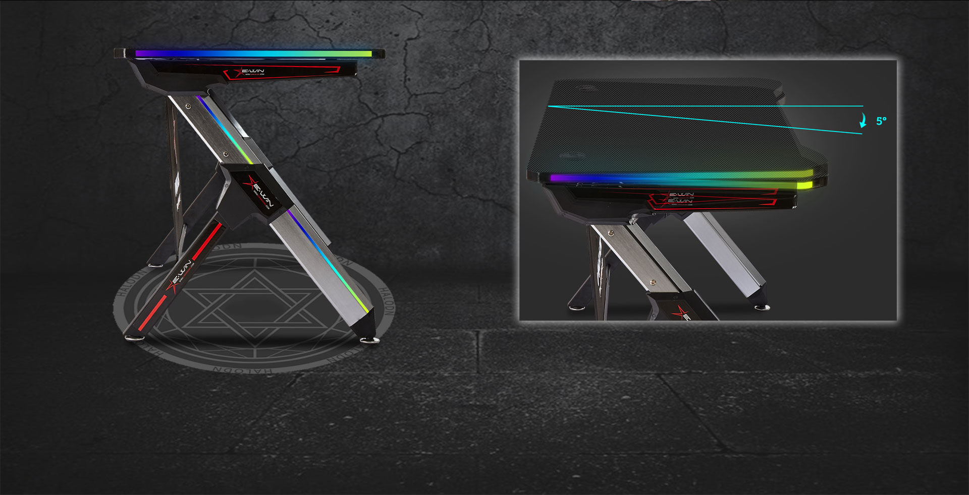 E-WIN RGB Gaming Desk